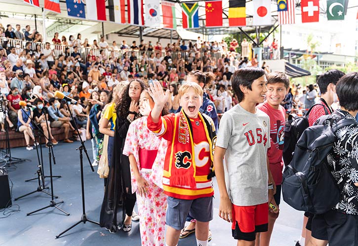 With a student body of more than 55 nationalities, we are a truly international school.