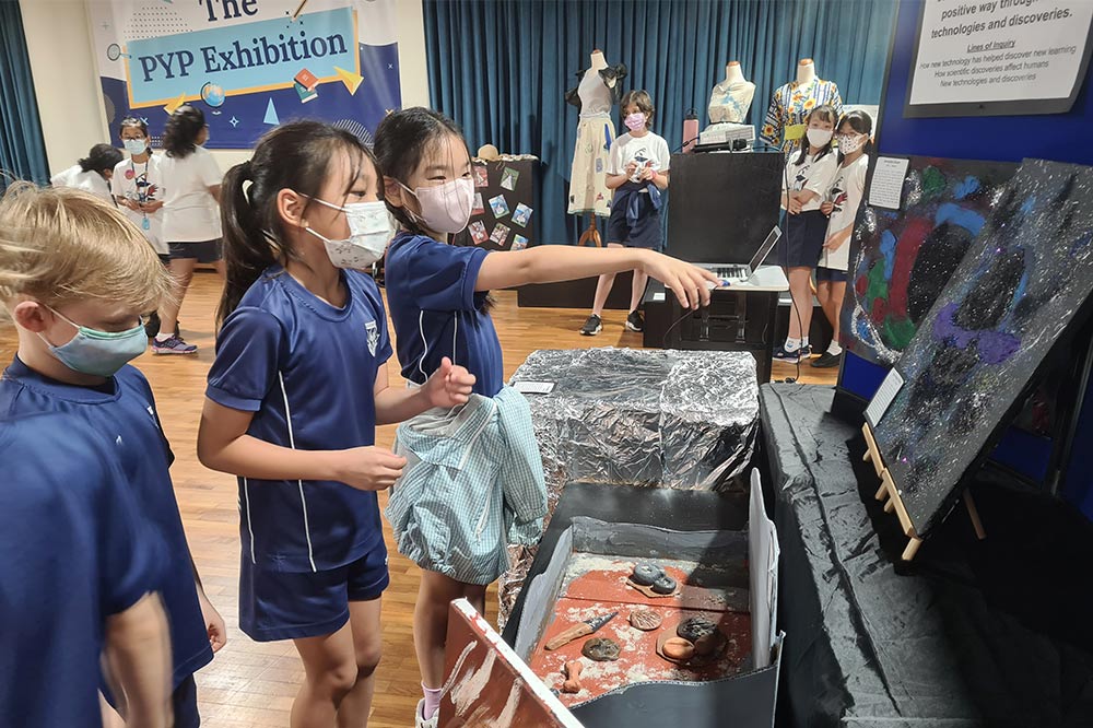 Year 6 students presented their research project at the Year 6 PYP exhibition